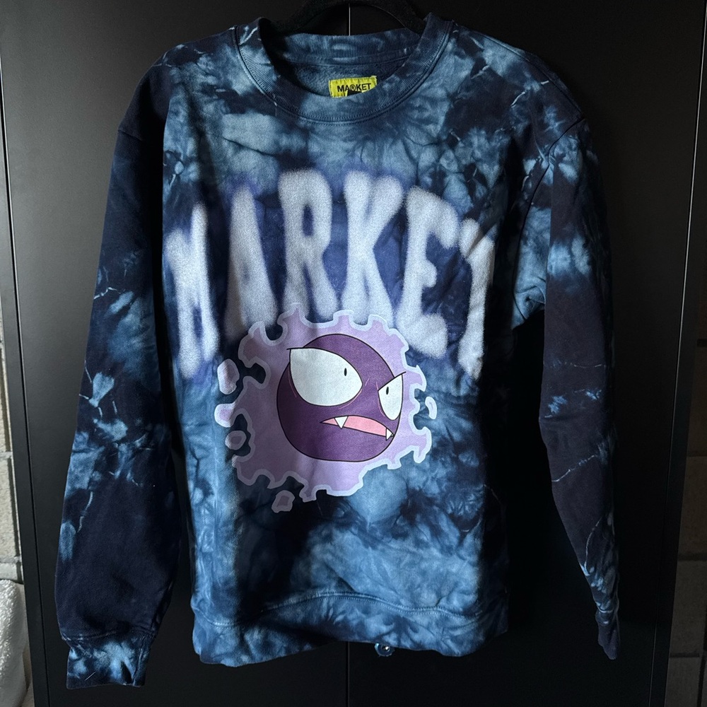 Pokemon Market Gasly Blue Tie Dye - Men Crewneck Size Small